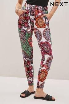 Pink Paisley Scarf Print Jersey Joggers (C85944) | €12