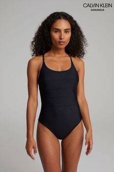 Calvin Klein Black Core Tonal One Piece Swimsuit (C85999) | €101