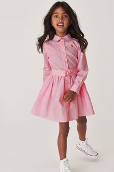 Rose - Polo Ralph Lauren Logo Stripe Shirt Dress (C86043) | €117 - €128