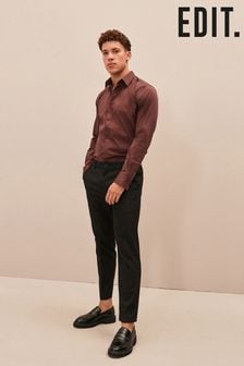 Black EDIT Slim Fit Trousers (C86113) | 119 QAR