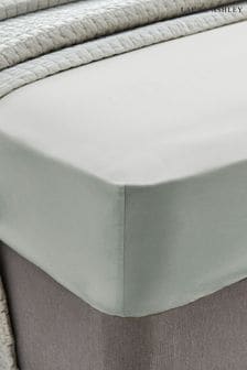 Laura Ashley Sage Green 400 Thread Count Cotton Fitted Sheet (C86134) | €41 - €62