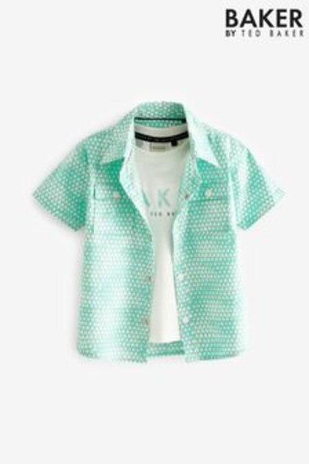 Baker by Ted Baker Green Overshirt and T-Shirt Set (C86147) | 43 € - 47 €