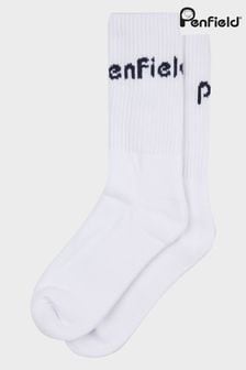 Penfield Intarsia White Socks 2 Pack