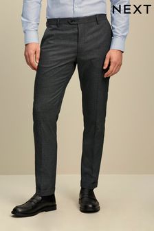 Grey Slim Textured Trousers (C86521) | €21