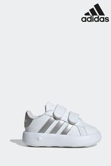 رمادي أبيض - حذاء رياضي للأطفال Grand Court 2.0 (C86712) | 12 ر.ع