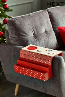 Red Christmas Santa Over Sofa Tray (C86747) | €9