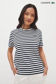 ネイビー - Lacoste Striped Oversized T-shirt (C87004) | ￥12,330