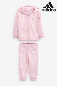 adidas Pink Infant Brandlove Shiny Polyester Tracksuit (C87071) | CA$95