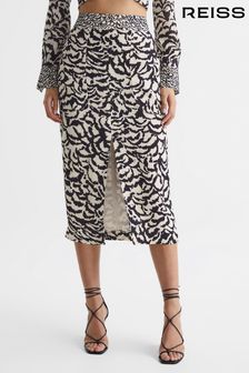 Reiss Black/White Tori Printed Pencil Skirt (C87176) | 212 €