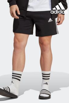 adidas Black Essentials French Terry 3-Stripes Shorts (C87237) | kr325