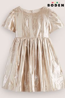 Boden Gold Bow Party Dress (C87303) | €60 - €67