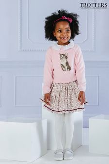 Trotters London Pale Pink Kitty Jumper (C87454) | €71 - €77