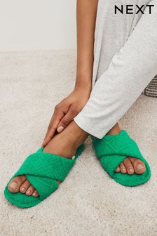 Green Towel Slider Slippers (C87471) | 82 zł