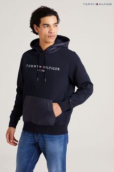 Tommy Hilfiger 藍色混合媒體連帽衫 (C87481) | NT$6,520
