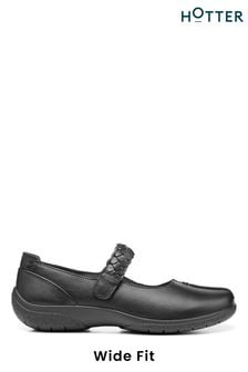 Negru - Pantofi largi cu închidere cu scai Hotter Shake Ii (C87532) | 531 LEI