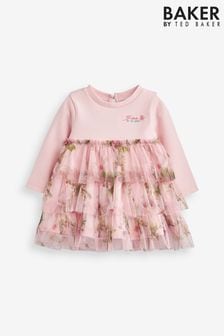 Baker by Ted Baker Pink Mesh Skirt Dress (C87595) | 30 € - 32 €