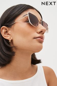 White Enamel Angular Sunglasses (C87698) | €7