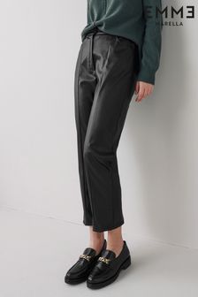 Emme Marella Bronzo Black Tapered Jersey Trousers (C87755) | €114