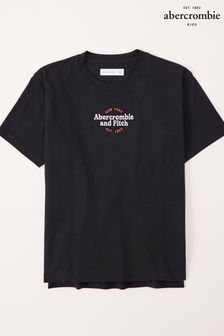 Schwarz - Abercrombie & Fitch Oversized-T-Shirt mit Logo (C87764) | 23 €