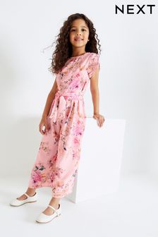 Pink Floral Print Jumpsuit (3-16yrs) (C87813) | €13 - €17.50
