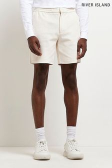 River Island Cream Half Elastic Twill Shorts (C88006) | 38 €