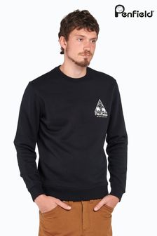 Penfield Triangle Sweatshirt mit Berggrafik hinten und Rundhalsausschnitt, Schwarz (C88219) | 101 €