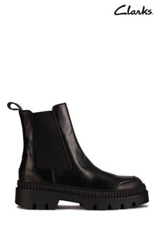 Clarks Black Leather Aprilla Chelsea Boots (C88251) | €81