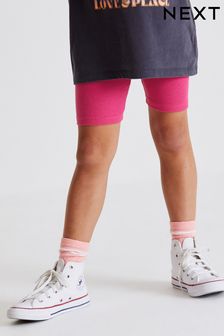 Pink Soft Jersey Ribbed Cycle Shorts (3-16yrs) (C88340) | kr53 - kr80