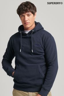 Superdry Eclipse Navy Organic Cotton Vintage Logo Embroidered Hoodie (C88757) | SGD 97
