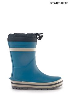 Start Rite Blue Puddle Tie Top Cosy Warm Wellies