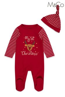 M&Co Red Reindeer Sleepsuit (C88954) | €15.50