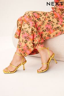 Yellow Gold Regular/Wide Fit Forever Comfort® Triple Strap Sandals (C88980) | €19