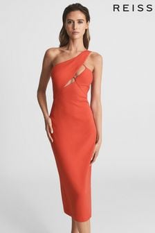 Reiss Orange Elodie One Shoulder Bodycon Midi Dress (C89046) | 253 €
