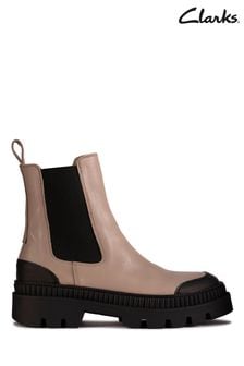 Clarks Nude Leather Aprilla Chelsea Boots (C89098) | €85