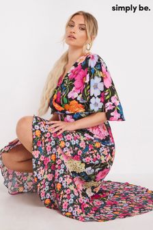 Simply Be Floral Printed Wrap Dress (C89151) | €86