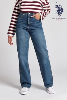 U.S. Polo Assn. Womens USPA Long Leg Straight Fit Jeans (C89164) | $41