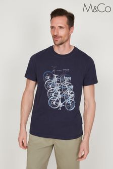 M&Co Blue Ombre Bike Graphic T-Shirt (C89170) | ₪ 93