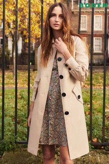 Boden Natural Belted Textured Wool Maxi Coat (C89338) | €133