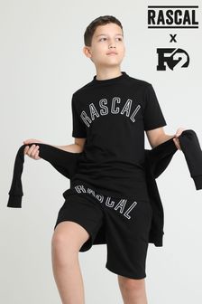 Črna otroška kratka majica Rascal Varsity (C89472) | €9