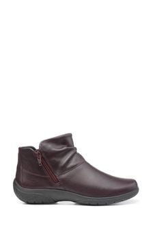Czerwony - Hotter Wide Fit Red Murmur Zip-fastening Boots (C89579) | 600 zł