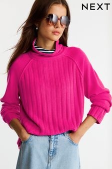 Cosy High Neck Ribbed Jumper