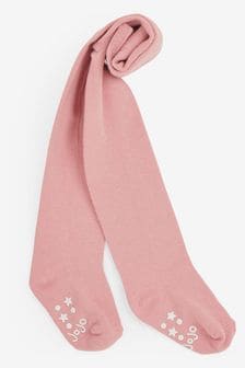 Темно-розовый - Однотонные хлопковые Колготки из ткани бебе Jojo Maman (C90305) | €16