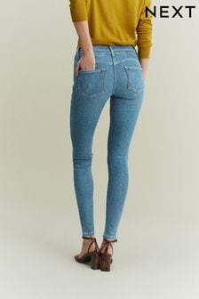 Mid Blue Denim Lift, Slim And Shape Skinny Jeans (C90671) | $60