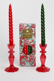 Talking Tables Red Christmas Candle Holders with Red & Green Candles (C90736) | €65