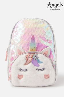 Angels by Accessorize Silver Girls Unicorn Fluffy Backpack (C90801) | 24 €