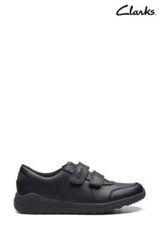 Clarks Black Kids Leather Multi Fit Daze Step Shoes (C90887) | €76 - €79
