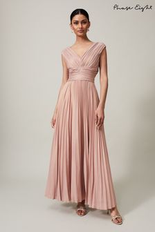 Phase Eight Pink Nelly Pleat Dress (C90938) | AED1,581