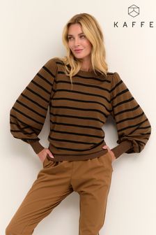 Kaffe Cream Stripe Mala Knitted Pullover (C90977) | 47 €