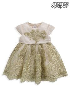 Mamas & Papas Pink and Gold Lace Dress (C91078) | €58