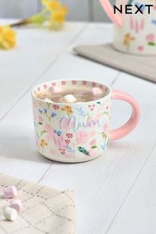 Pink Floral Printed Mug (C91233) | €9